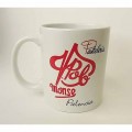 Mug blanco y rosa